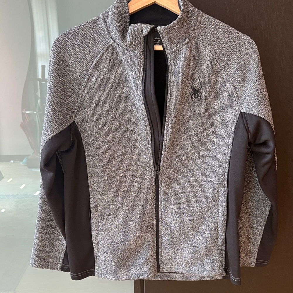 Gray and Black Zip-Up Boy’s Jacket size 14-16